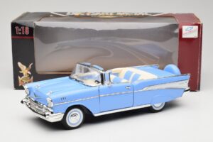 Chevrolet Bel Air Cabriolet Blå Road Signature 1:18 55/1/0863 Metal — billede 8 af 8