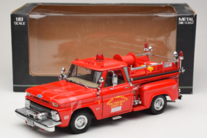Chevrolet C-20 Fire Truck Sun Star 1:18 1383 Metal — billede 6 af 6