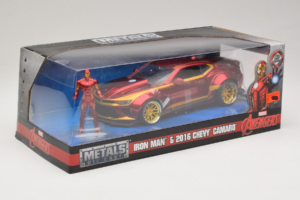 Chevrolet Camaro Iron Man Med Figur Metals Diecast 1:24 99724 Metal — billede 2 af 3