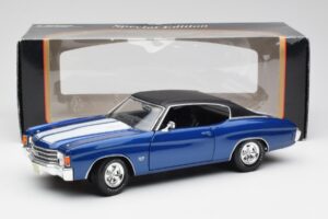 Chevrolet Chevelle SS 454 Blå Maisto 1:18 531886 Metal — billede 8 af 8