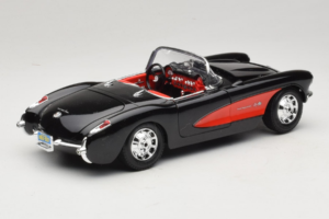 Chevrolet Corvette C1 Sort & Rød Bburago 1:18 3034-M1 Metal — billede 3 af 8