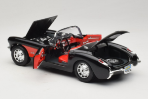 Chevrolet Corvette C1 Sort & Rød Bburago 1:18 3034-M1 Metal — billede 5 af 8