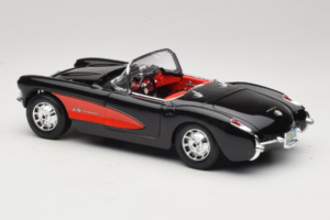Chevrolet Corvette C1 Sort & Rød Bburago 1:18 3034-M1 Metal — billede 7 af 8