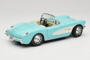 Chevrolet Corvette C1 Blå & Hvid Bburago 1:18 3024-M2 Metal — billede 3 af 8