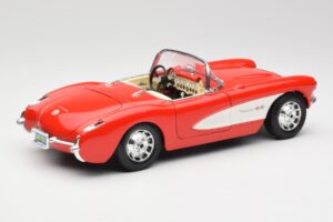 Chevrolet Corvette C1 Roadster Rød Bburago 1:18 3024 Metal — billede 3 af 8