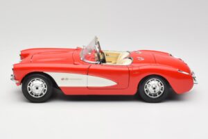 Chevrolet Corvette C1 Roadster Rød Bburago 1:18 3024 Metal — billede 4 af 8
