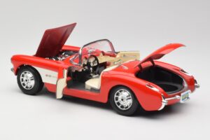 Chevrolet Corvette C1 Roadster Rød Bburago 1:18 3024 Metal — billede 5 af 8