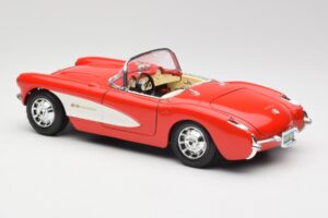 Chevrolet Corvette C1 Roadster Rød Bburago 1:18 3024 Metal — billede 7 af 8