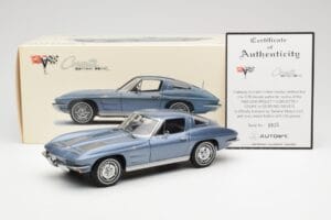 Chevrolet Corvette C2 Blågrå Metallic AUTOart 1:18 71182 Metal — billede 8 af 8