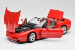 Chevrolet Corvette C5 Cabriolet Rød Bburago 1:18 3076 Metal — billede 2 af 8