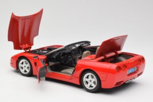 Chevrolet Corvette C5 Cabriolet Rød Bburago 1:18 3076 Metal — billede 5 af 8