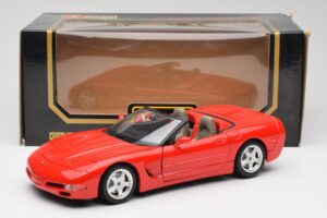 Chevrolet Corvette C5 Cabriolet Rød Bburago 1:18 3076 Metal — billede 8 af 8