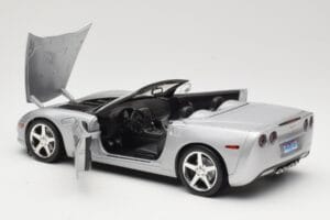Chevrolet Corvette C6 Cabriolet Sølv Hot Wheels 1:18 B6052 Metal — billede 5 af 8