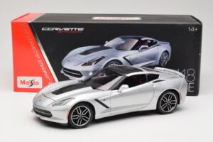 Chevrolet Corvette C7 Sølv Maisto 1:18 38132 Metal — billede 8 af 8