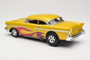 Chevrolet Custom Gul med Flamme Hot Wheels 1:18 21356 Metal — billede 7 af 8