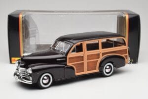 Chevrolet Fleetmaster Woody Sort & Wood Panels Maisto 1:18 43697545B Metal — billede 8 af 8