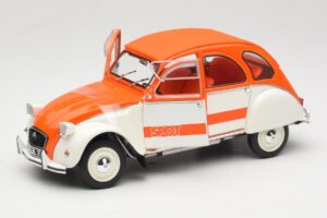 Citroen 2CV Spot Orange & Hvid Solido 1:18 421183600 Metal — billede 2 af 8