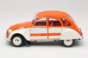 Citroen 2CV Spot Orange & Hvid Solido 1:18 421183600 Metal — billede 4 af 8