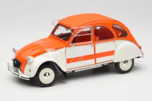Citroen 2CV Spot Orange & Hvid Solido 1:18 421183600 Metal