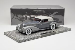 Delage D8 120 Cabriolet Grå & Mørkegrå Minichamps 1:18 107115134 Metal — billede 6 af 6
