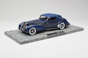 Delage D8-120 Cabriolet Two Tone Blå Minichamps 1:18 107115132 Resin