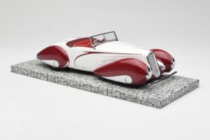 Delahaye Type 135 M Cabriolet Hvid Rød Minichamps 1:18 107116161 Resin — billede 4 af 6