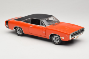 Dodge Charger R/T Orange & Sort American Muscle 1:18 39314 Metal — billede 6 af 8