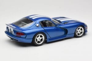 Dodge Viper GTS SR II Blå med Hvide Striber Bburago 1:18 3330 Metal — billede 3 af 8