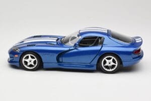 Dodge Viper GTS SR II Blå med Hvide Striber Bburago 1:18 3330 Metal — billede 4 af 8