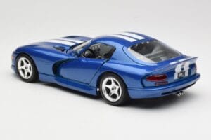 Dodge Viper GTS SR II Blå med Hvide Striber Bburago 1:18 3330 Metal — billede 7 af 8