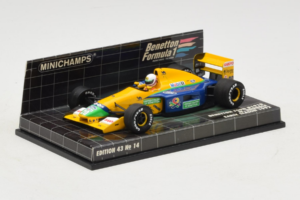 Benetton B191B Ford #20 M. Brundle Early Season F1 1992 Minichamps 1:43 400920120 Metal — billede 2 af 5