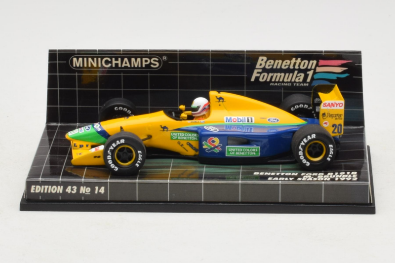 Benetton B191B Ford #20 M. Brundle Early Season F1 1992 Minichamps 1:43 400920120 Metal