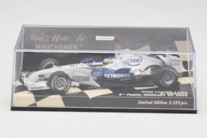 BMW Sauber F1.06 #10 N. Heidfeld Hungarian GP 3rd Place 2006 Minichamps 1:43 400060116 Metal — billede 5 af 5