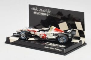 Honda RA106 #12 J. Button Hungarian GP Winner F1 2006 Minichamps 1:43 400060112 Metal — billede 3 af 5