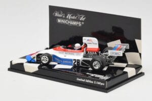March Ford 751 #28 M. Donohue Race Car 1975 Minichamps 1:43 430750028 Metal — billede 3 af 5