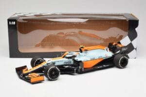 McLaren MCL35M #4 L. Norris Monaco GP 2021 Minichamps 1:18 530212404 Metal — billede 6 af 7