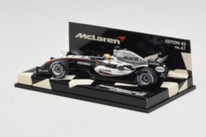 McLaren Mercedes MP4-20 #10 J-P. Montoya Race Car 2005 Minichamps 1:43 530054310 Metal — billede 3 af 5