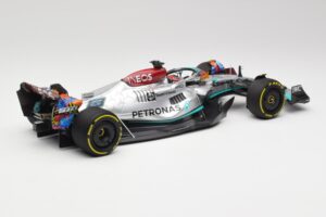 Mercedes AMG W13 E Performance Petronas #63 G. Russell Miami GP 2022 Minichamps 1:18 110220563 Metal — billede 2 af 7