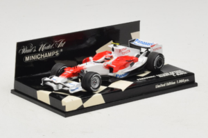 Toyota T. Glock Panasonic Toyota Racing Showcar F1 2008 Minichamps 1:43 400080082 Metal — billede 2 af 5