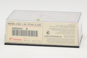Toyota TF103 #21 C. da Matta Panasonic Toyota Racing F1 2003 Minichamps 1:43 AM26644B Metal — billede 5 af 5