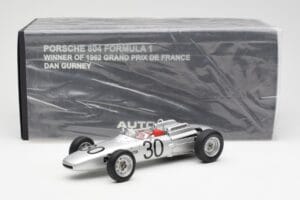 Porsche 804 #30 D. Gurney French Grand Prix 1962 AUTOart 1:18 86271 Metal — billede 6 af 6