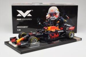Red Bull RB16B #33 M. Verstappen France GP Winner 2021 Minichamps 1:18 113210833 Metal — billede 6 af 7
