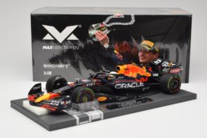 Red Bull RB18 #1 M. Verstappen Emilia Romagna GP 2022 Winner Minichamps 1:18 113220401 Resin — billede 7 af 7