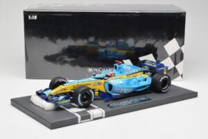 Renault F1 Team R25 #5 F. Alonso 3rd Place Brazil GP 2005 World Champion Minichamps 1:18 117051705 Metal — billede 7 af 7