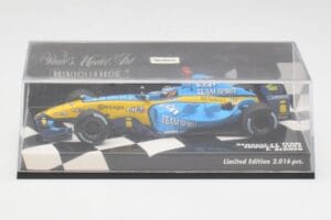 Renault R25 F. Alonso F1 World Champion Showcar 2005 Minichamps 1:43 400050075 Metal — billede 4 af 5
