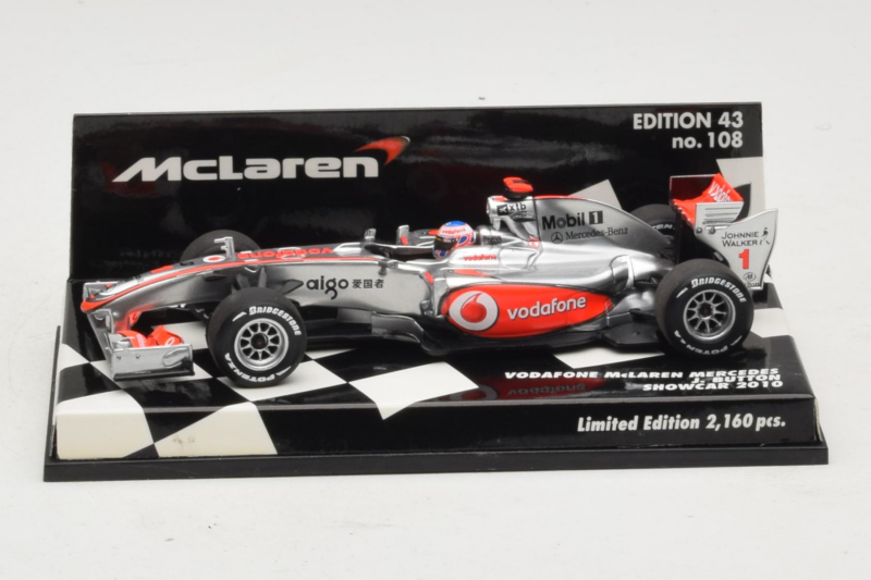 Vodafone McLaren Mercedes MP4-25 J. Button F1 Showcar 2010 Minichamps 1:43 530104371 Metal