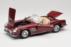 Ferrari 250 GT California Spider LWB Mørkerød Hot Wheels 1:18 25727 Metal — billede 2 af 8