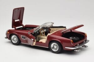 Ferrari 250 GT California Spider LWB Mørkerød Hot Wheels 1:18 25727 Metal — billede 5 af 8