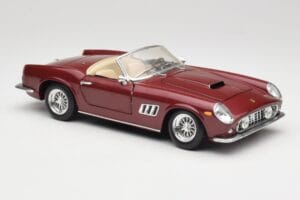Ferrari 250 GT California Spider LWB Mørkerød Hot Wheels 1:18 25727 Metal — billede 6 af 8