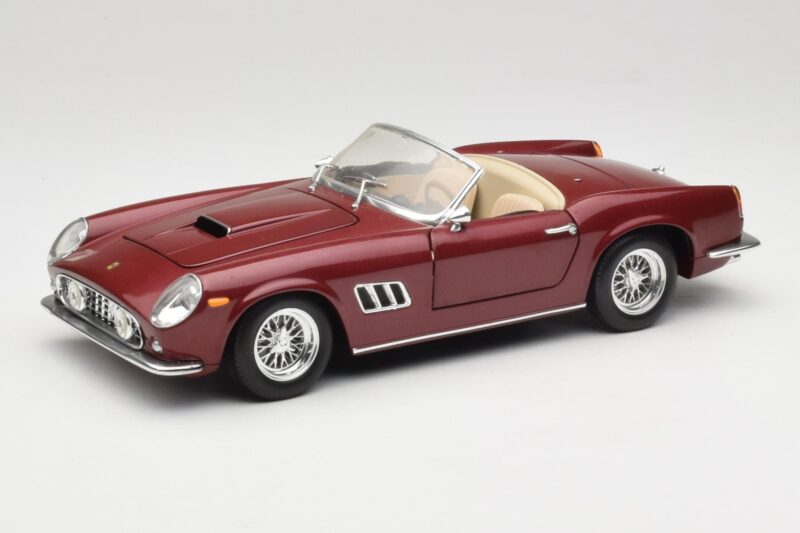 Ferrari 250 GT California Spider LWB Mørkerød Hot Wheels 1:18 25727 Metal